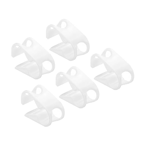 PATIKIL Plastic Tube Tubing Clamps, 5Pcs 1/2" - 3/4" Tube OD Adjustable Precise Flow Control Hose Clamp Clip for Laboratory Pinch Valve, White - color: White, size: 1/2" - 3/4"