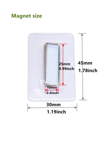 12 Pairs Hidden Sew Magnetic Snap, Invisible Hidden Sew in PVC Hidden Purse Closure Fastener Magnetic Snap Magnet Fastener for Handbag Clothing Clasp DIY Craft Sewing (Magnets 25x10mm) - style: Magnets 25x10mm