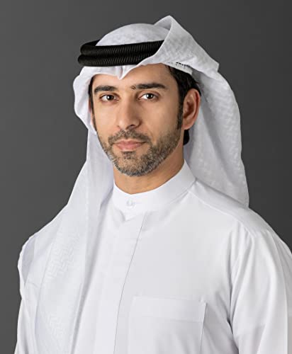 HOMELEX Keffiyeh Arab Head Scarf for Men Sheikh Muslim Turban Saudi Dubai Headwear - color: White