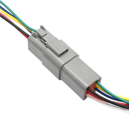 6 Pack Sealed Waterproof DT Connector, 16 AWG 6-Pin Male and Female Automotive Wire Connectors with Heat Shrink Tubes, Replacement for the Electrical Systems of Motorized Vehicles
