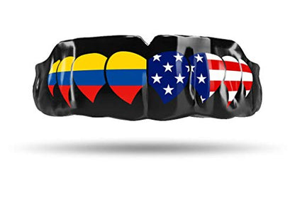 Impact Custom Professional All Sports Mouthguard -Flag Series - color: America/Colombia Fangs