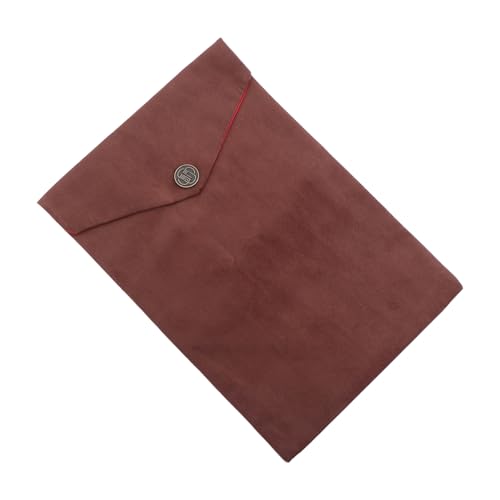 Hemobllo Buddhist Pouch Bag Scripture Organizer Coffee Color Velvet Storage Case Wrapping Pouch for Travel and Religious Texts Carrying