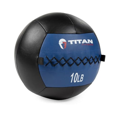 Titan Fitness Soft Leather Medicine Wall Ball Durable, Endurance, Cardio, Core Strength - size: 10 lb