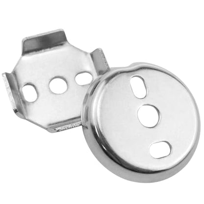 Towel Bar Mounting Hardware Universal Stainless Steel Bracket 1 Set | 2 Round and 2 Square Bases, Stainless Steel Construction, Screws with M3 Wrench, for Common Bathroom Fixtures