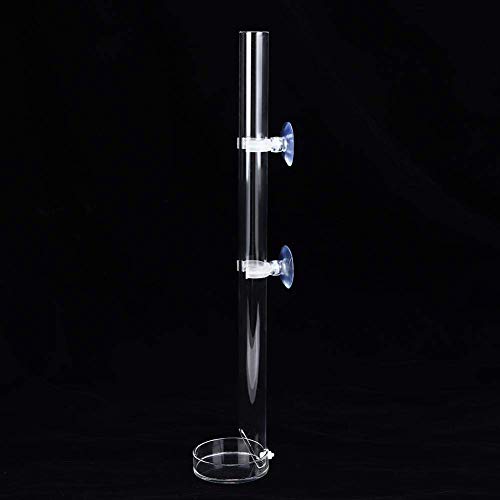 Acrylic Shrimp Feeder Tube, Ornamental Aquarium Feeding Tube Fish Food Container Set with Sucker Hook Fish Accessories(20cm)