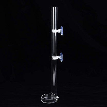 Acrylic Shrimp Feeder Tube, Ornamental Aquarium Feeding Tube Fish Food Container Set with Sucker Hook Fish Accessories(20cm)