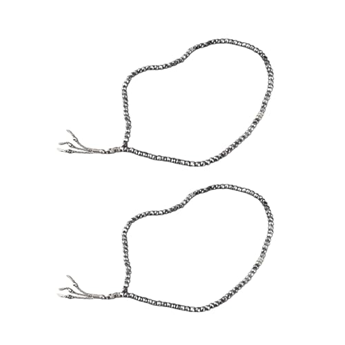 2Pcs Muslim Prayer Beads, 99 Beads Mihrab Separators Count Exquisite Design Tasbih Prayer Beads for Hand Bag, Wood Tasbih Prayer Beads Islamic Prayer Beads(Silver Gray) - color: Silver Gray