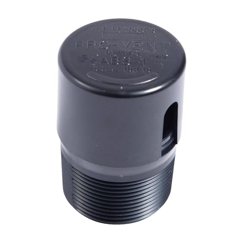 The 1-1/2" Male Threaded ProVent Venting Solution Air Admittance Valve AAV, RV's and Housing Applications Odor Prevention Valve for Plumbing and Drainage Systems (Black) - color: Pack of 1 - Residential Housing