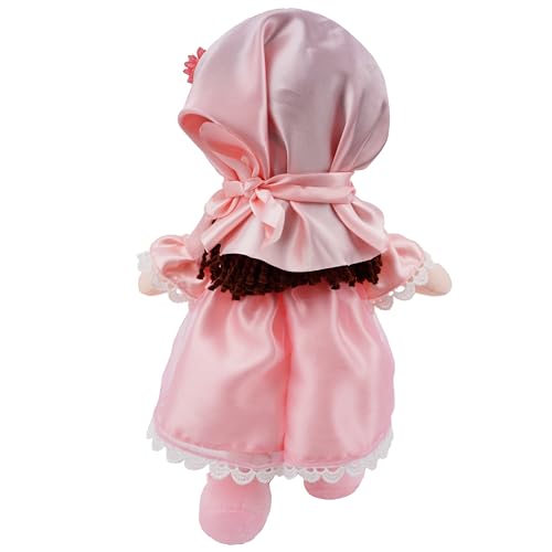 June Garden 14" Snuggle Cuties Aisha - Muslim Hijab Doll - Soft Cuddly Plush Doll for Girls - Huggable Rag Doll - Ramadan Gift - Pink M - color: Pink Aisha, size: Medium