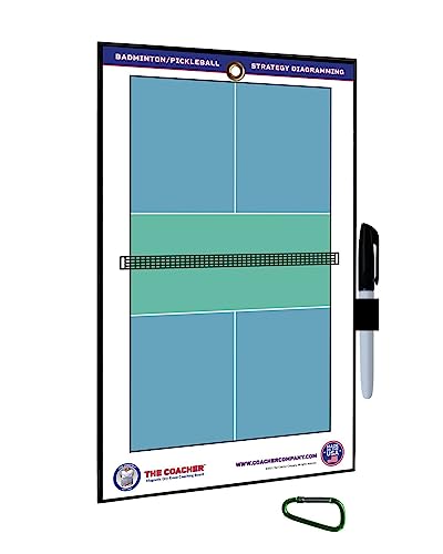 Premium Dry Erase Magnetic Badminton or Pickleball Coaching Coach Board Clipboard - Made in The USA - Double-Sided - Training Aids Equipment Gear - style: No Magnets