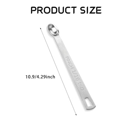 4 PCS 1/16 Teaspoon (1/16 Tsp | 0.33 mL | 0.33 cc) Single Measuring Spoon, Stainless Steel 1/16 Tsp Small Measuring Spoon Mini Measuring Spoons - size: 1/16 Teaspoon
