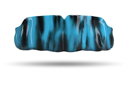 Impact Custom Professional MMA/Boxing/Muay Thai Mouthguard with Trim for Gag Reflex - color: Black/Blue Tie Dye