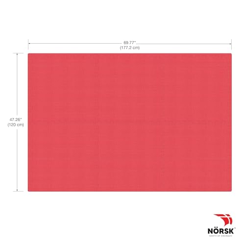 Dual-Sided Reversible 1/2" Foam Exercise Mats for Home Gym - Interlocking EVA Foam Tiles - color: Red / Black, size: 6 Tiles - 24 Sq. Ft.