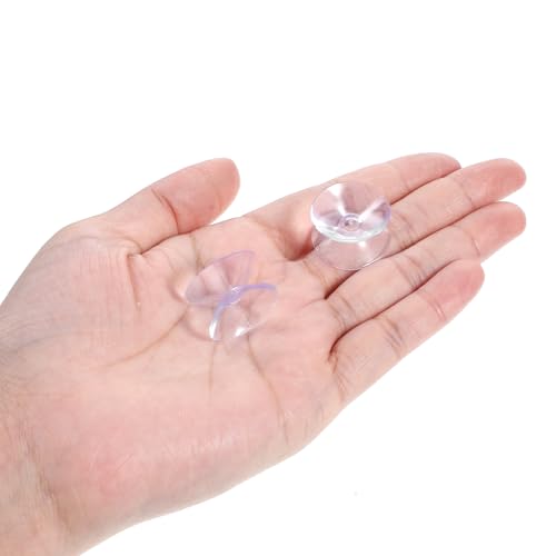 20 Piece Double Sided Suction Cups 20mm/0.8 Inch Clear PVC Plastic Sucker Pads for Glass Table Mirror Furniture Spacers