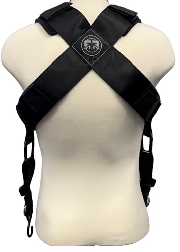 Squat Harness V4 2025 Version Professional Weight Support vest, Adjustable Heavy-Duty Straps - color: Black