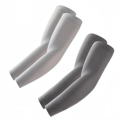 ROXUN Arm Sleeves, Cooling UV Sun Protection Sports Compression for Men/Women - color: 2 Pairs - Dark Gray+light Gray