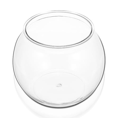 Plastic Fish Bowls, Round Plastic Fish Tank 1.06 Gallon Aquarium Hydroponic Planter Floral Container for Prizes, Party, Table Centerpiece Home Decor