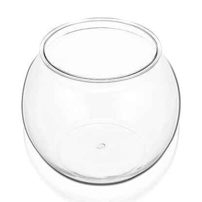 Plastic Fish Bowls, Round Plastic Fish Tank 1.06 Gallon Aquarium Hydroponic Planter Floral Container for Prizes, Party, Table Centerpiece Home Decor