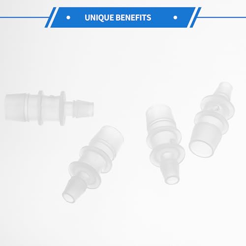 4pcs Plastic Hose Barb Fitting 9/16" to 5/16" Barbed Splicer Mender Joint Adapter Aquarium Clear - size: 9/16"-5/16"