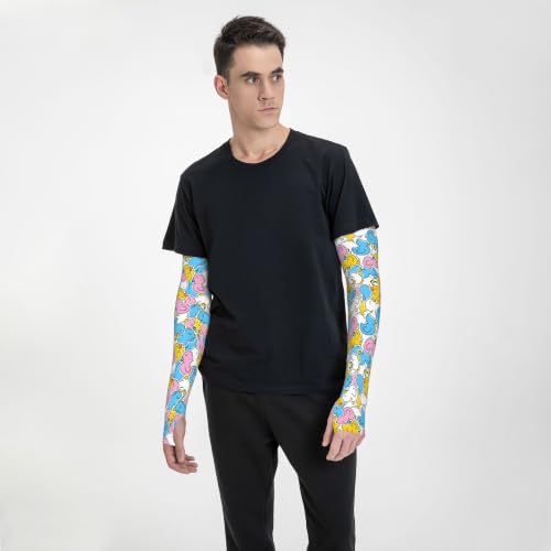 Arm Sleeves Outdoor Garden Sports Cooling Sun Sleeve for Women Men Farm - color: Cute
