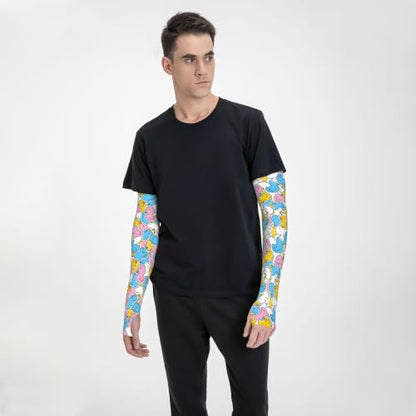 Arm Sleeves Outdoor Garden Sports Cooling Sun Sleeve for Women Men Farm - color: Cute