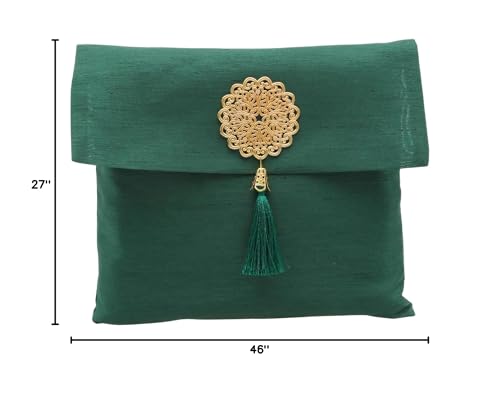 Prien Muslim Prayer Rug with Tasbih and Portable Bag, Muslim Gift for Women Men, Mubarak Islamic Box, Soft Mat Islam Gifts Set, Turkish Sajadah for Ramadan, Eid, Hajj, Travel, Pray (Emerald) - color: Emerald