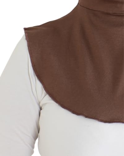 Prien Sport Hijab For Women, Muslim Head Scarf, Flexible Turban Girls, Chic Islamic Wear For Gym, Neck Collar Bonnet Viscose - color: Brown