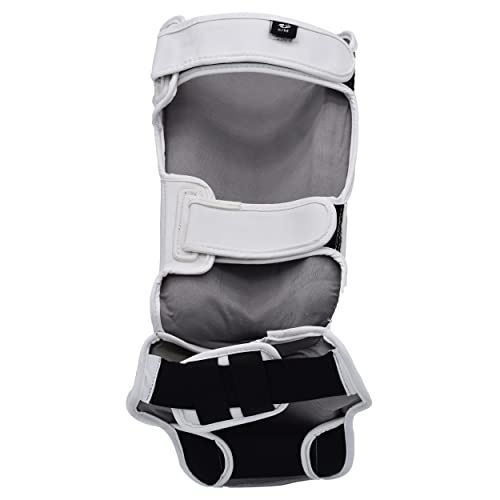 Strike Shin Instep - Boxing MMA Muay Thai Karate Training Protection - color: White, size: Small-Medium