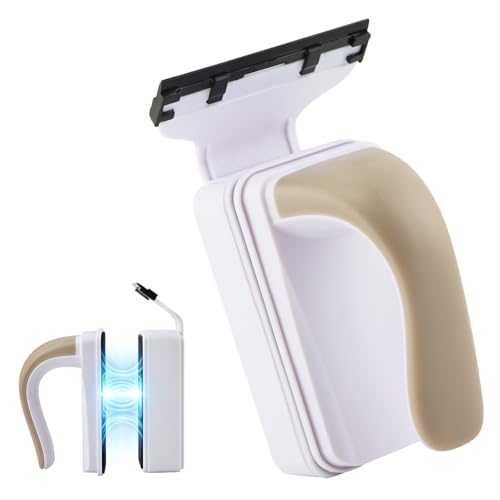 Aquarium Strong Magnetic Glass Cleaner Brush, Fish Tank Glass Scrubber Algae Scraper Comfortable Grip Handle with 2 Detachable Scrapers Mag Float Scrubber for 0.2 Inch Tanks(S) - size: S for Glass Thickness: 0.2"