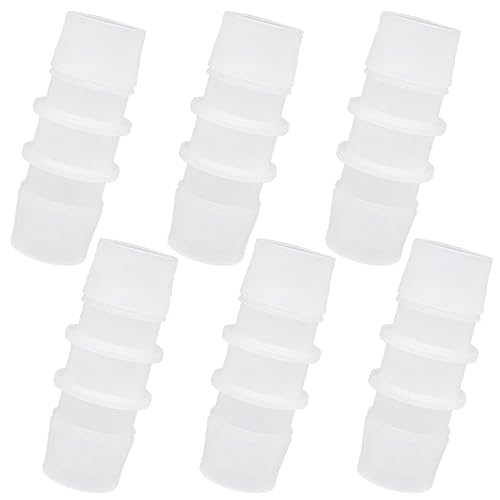 Plastic Hose Barb Fitting, 3/4" x 3/4" Pipe Connectors, Barbed Splicer Mender Joint Adapter Union Fitting, 6 Pcs - size: 0.75 Inch