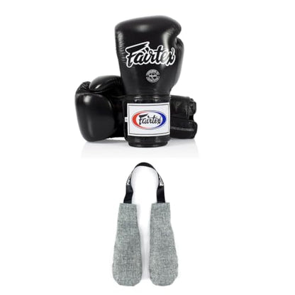 Fairtex BGV5 Special Gloves Locked Thumb with Deodorizer Inserts | Premium Light Weight & Shock Absorbent Gloves + Odor & Moisture Absorber for Boxing, MMA, Muay Thai | Perfect Bundle for Clean