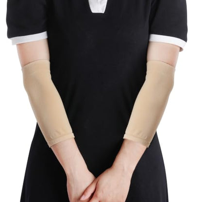 HOVEOX 3 Pairs Tattoo Cover Up Sleeves Tattoo Arm Sleeve Cover for Woman - color: Nude