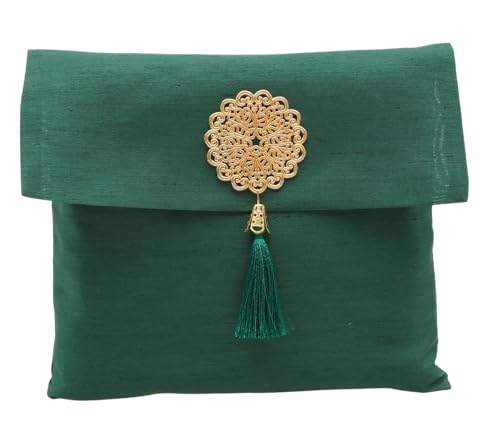 Prien Muslim Prayer Rug with Tasbih and Portable Bag, Muslim Gift for Women Men, Mubarak Islamic Box, Soft Mat Islam Gifts Set, Turkish Sajadah for Ramadan, Eid, Hajj, Travel, Pray (Emerald) - color: Emerald