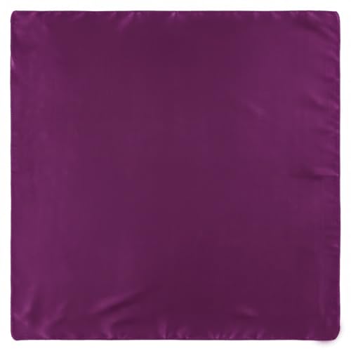 QBSM Womens 23.6 inch Satin Silk Feeling Formal Square Neck Scarf Head Hair Wraps Kerchief - color: Dark Purple