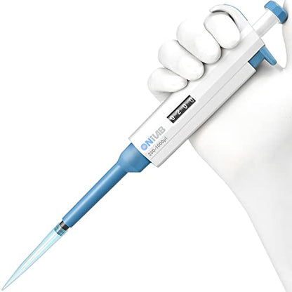 ONiLAB Lab Micropipette, Single Channel Adjustable Pipettor, 200-1000ul | Manual Micropipette, High Precision Design, Accurate Liquid Transfer, Ergonomic Design - style: 200-1000ul