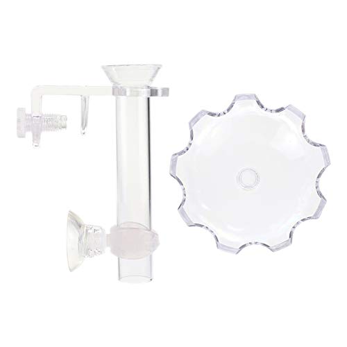 Shrimp Feeding Tube and Feeding Dish, Fit for Shrimp Fish, Mini Size, High Transparent Acrylic Material