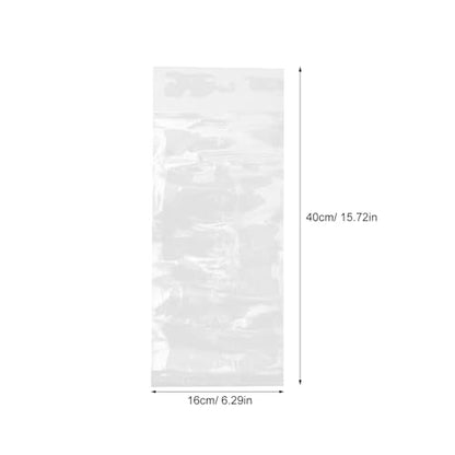 50pcs Fish Shipping Bags, 16'' x 6.3'' 12mil Clear Transport Shipping Bags Container for Small Fish and Shrimp Freshwater & Saltwater Use