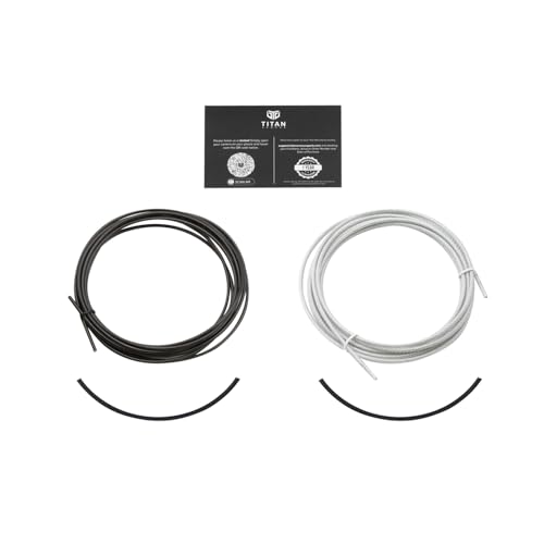 Premium Spare Speed Rope Cables, Jump Rope Replacement Cables Set | 2 x Steel Ropes 2.5mm & 3mm, 2 x Cable Protector | Pro Jump Rope: Fitness, Crossfit, Boxing, MMA | UK Brand