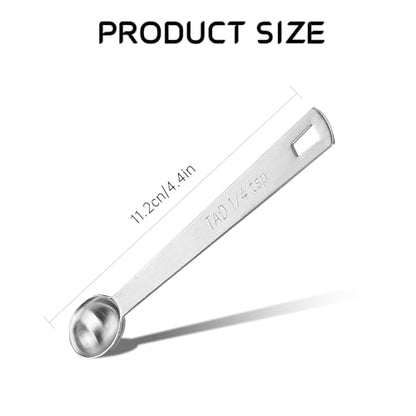 4 PCS 1/4 Teaspoon (1/4 Tsp | 1.25 mL | 1.25 cc) Single Measuring Spoon, Stainless Steel 1/4 Tsp Small Measuring Spoon Mini Measuring Spoons - size: 1/4 Teaspoon