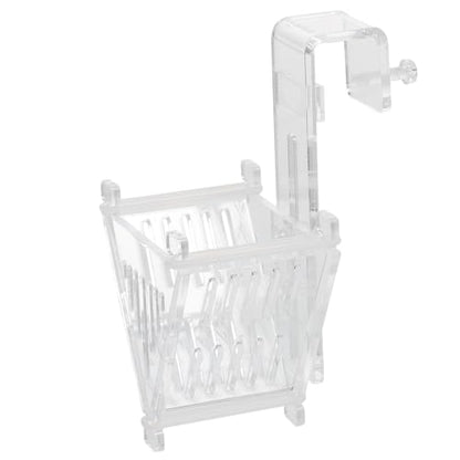 ULTECHNOVO Acrylic Fish Feeding Cup Aquarium Worm Feeder Cone-Shaped Fish Food Holder with Hook for Chilled Bloodworms