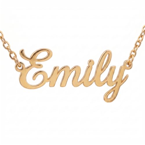 Custom Name Necklace for Women, Personalized Script Nameplate Necklace