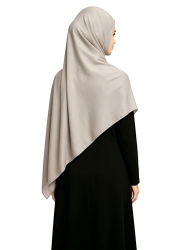 Lina & Lily Non-see-through Premium Jersey Maxi Hijab Head Scarf Wrap for Muslim Women - color: Mink