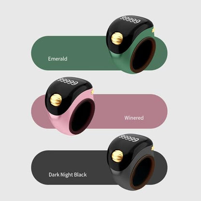Interchangeable Tasbih Zikr Rings 3 Size Digital Prayer Counter Electronic Counting for Digital Counter - color: Black