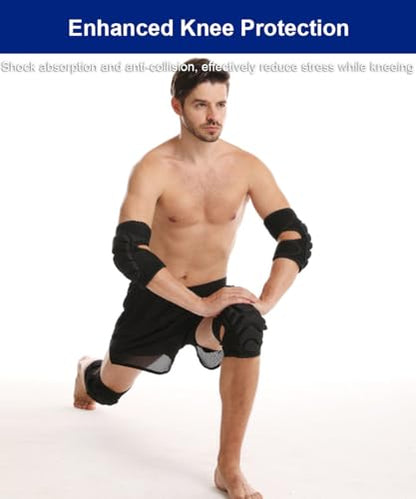 Wrestling Knee Pads for Men Women, Dance Knee Pad for Women Men Wrestling Knee Pad Wrestling Gear, Crash Pad Roller Skating Gear Knee Protector, Soft Knee Pads for Basketball Volleyball Roller Skating (Large) - size: Large