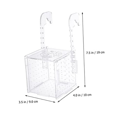VANZACK Acrylic Fish Tank Isolation Box Breeding Acclimation Box for Fish Tank Separator Betta Guppy Incubator Floating Cover