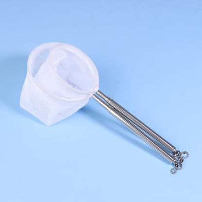 1pc AquariumFish Fishing Net Stainless Steel Retractable Small Shrimp Fishing Nets Fish Shrimp Tank Aquarium Accessories - size: Small