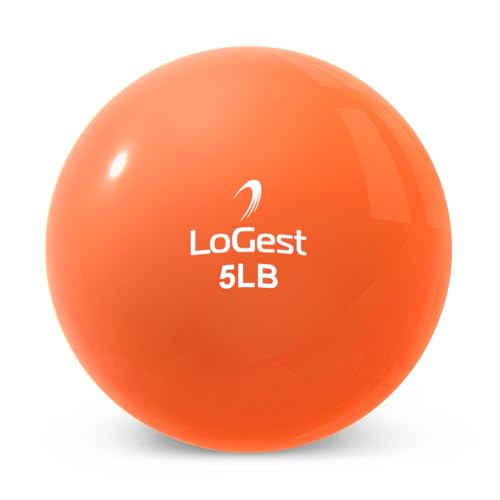 Logest Weighted Toning Exercise Balls Pair - Round Shape Medicine Ball - 1LB 2LB 3LB 4LB 5LB 6LB Available - Toning Muscle for Men & Women - size: 5LB - Pair