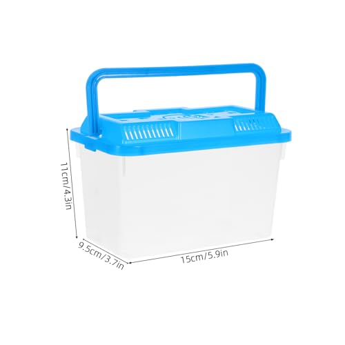 BESPORTBLE 4pcs Mini Handheld Fish Tank with Handle Portable Transparent Aquarium Box for Small Fish Turtles Reptiles and Hamsters for Travel and Pet Transport
