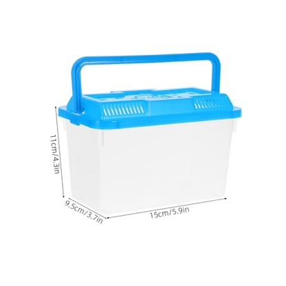 BESPORTBLE 4pcs Mini Handheld Fish Tank with Handle Portable Transparent Aquarium Box for Small Fish Turtles Reptiles and Hamsters for Travel and Pet Transport