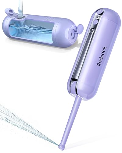 Electric Portable Bidet for Travel, Rechargeable USB-C Handheld High Pressure Sprayer, Camping 6.8oz Smart Foldable Water Storage, 2000mAh Battery Long Life, Personal Cleaner for Men & Women (Purple) - color: Purple